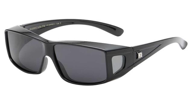 Mens Womens Polarized Cover Over Fit Over your Glasses Polarised Sunglasses GLOSS BLACK / SMOKE LENSES Barricade polarized-baricade-fit-over-shades-pz-bar614-_2