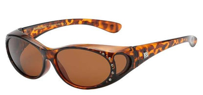Womens Rhinestone Polarized Cover Over Fit Over your Glasses Polarised Sunglasses BROWN BROWN LENS Barricade polarized-baricade-rhinestone-pz-bar615-rs-_2