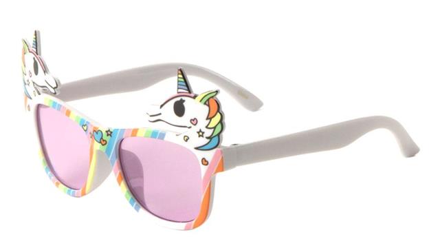 Mythical Unicorn White Classic Style Womens Sunglasses White Unicorn Lilac Lens Unbranded pt0285-unicorn-novelty-sunglasses-03