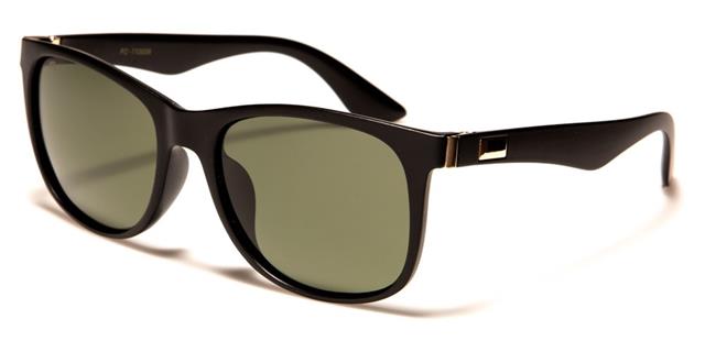 Polarized Big Square Classic Sunglasses Unbranded pz-713039e Matt Black Gold Green Smoke Lens