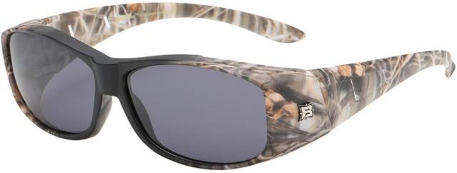 Unisex Camo Polarized Cover Over Fit Over your Glasses Sunglasses OTG Camouflage Fishing Brown Camo Black Lens Barricade pz-bar603-camo-2