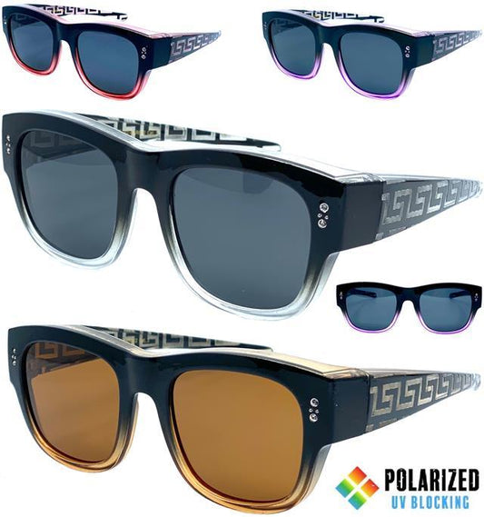 Women's Polarised Butterfly Fit Over Sunglasses Cover Over Glasses Diamante Barricade pz-bar612