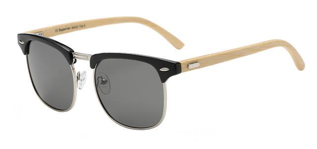 Men's Women's Polarized sunglasses Wooden Bamboo Half frame Gloss Black/Light Wood Arm/Smoke Lens Superior pz-sup89002-06_1800x1800_3c3ecc6d-cf8a-4e28-b4c5-806a9b9cda38
