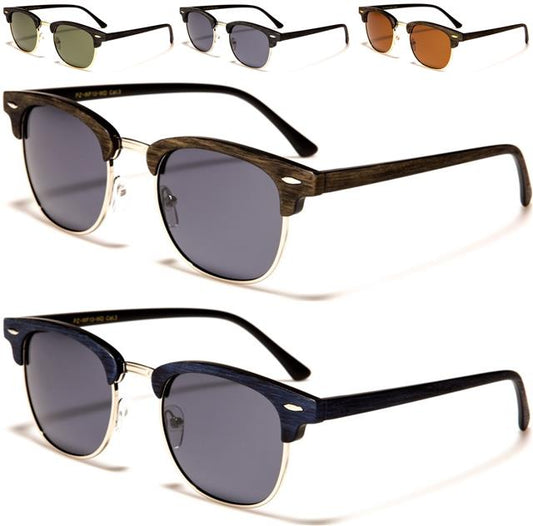 Wooden Look Polarised Retro 80's Classic Sunglasses Unbranded pz-wf13-wd
