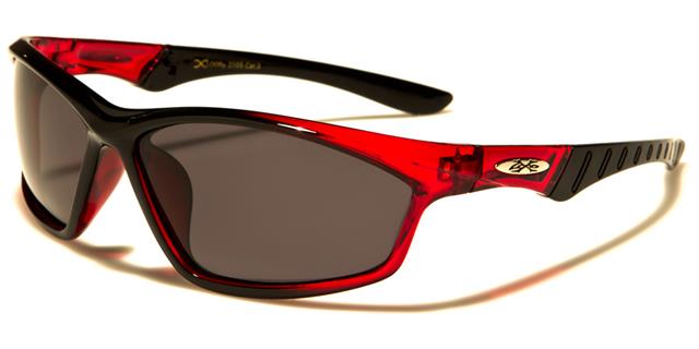 Xloop Polarized Mens Sports Fishing Sunglasses Red & Black Smoke Lens x-loop pz-x2505a