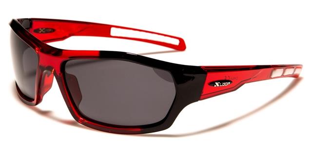 Sports Polarized Wrap Around Driving Sunglasses Unisex x-loop pz-x2569c Red Black Smoke Lens