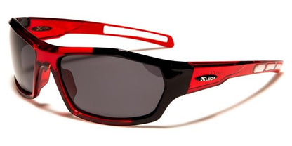 Sports Polarized Wrap Around Driving Sunglasses Unisex Red Black Smoke Lens x-loop pz-x2569c