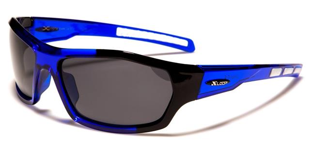 Sports Polarized Wrap Around Driving Sunglasses Unisex Blue Black Smoke Lens x-loop pz-x2569d