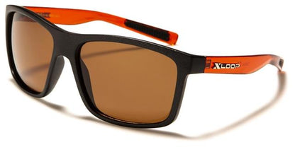 Unisex Lightweight Xloop Polarized Sports Classic Sunglasses Matt Black Orange Brown Lens x-loop pz-x2605c_b7b74157-c892-4de6-85c8-1f450aa613cf
