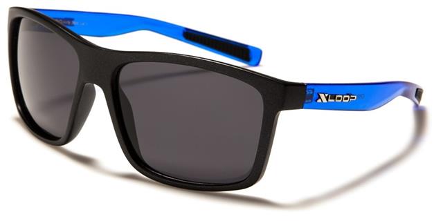 Unisex Lightweight Xloop Polarized Sports Classic Sunglasses Matt Black Blue Smoke Lens x-loop pz-x2605e_b0c2b43f-bbeb-4010-b44e-deee1c8aa5e4