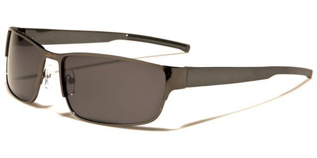 Xloop Men's Polarized Metal Sport Wrap Sunglasses x-loop pz-xl1434b Gunmetal Smoke Lens