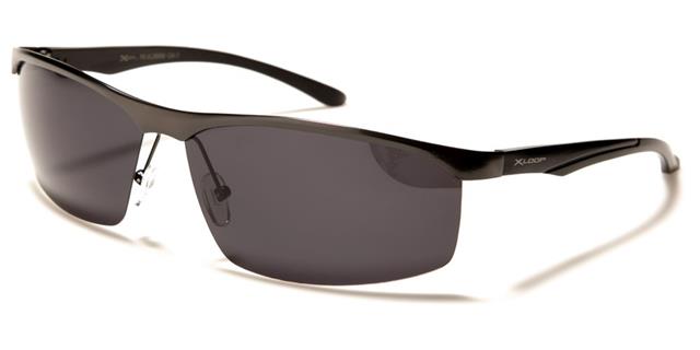 X-Loop Metal Semi-Rimless Polarised Driving Sports Sunglasses Gunmetal Black Smoke Lens X-Loop pz-xl35006a