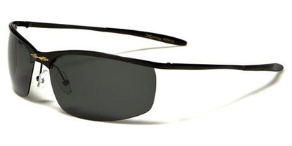 X-Loop Metal Polarised Semi-Rimless Driving Fishing sunglasses Black Frame Smoke lense X-Loop pz5712a