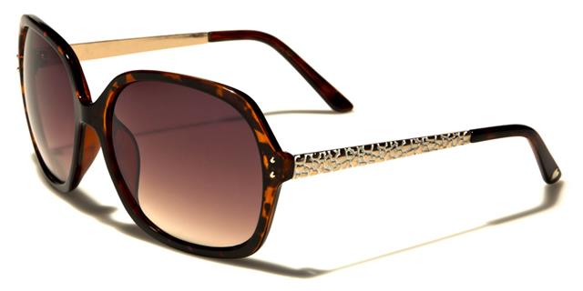 Designer Big Oval Butterfly Sunglasses for women DEMI BROWN/GOLD Romance rom90008c