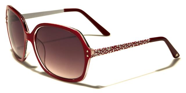 Designer Big Oval Butterfly Sunglasses for women RED/WHITE Romance rom90008d