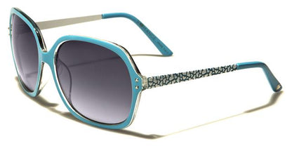Designer Big Oval Butterfly Sunglasses for women TURQUOISE/WHITE Romance rom90008f