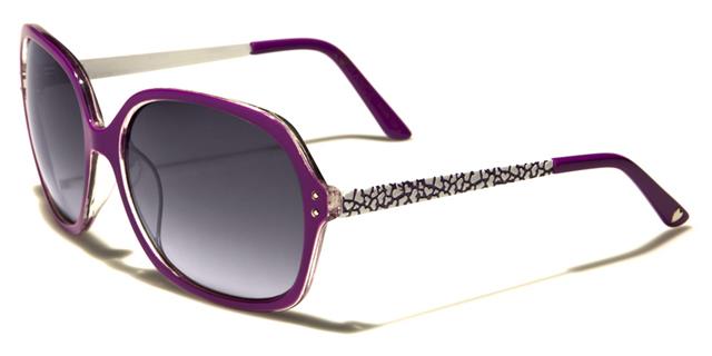 Designer Big Oval Butterfly Sunglasses for women PURPLE/WHITE Romance rom90008g