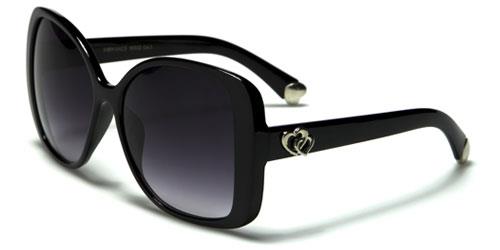 Women's Big Square Retro Butterfly Sunglasses BLACK Romance rom90022a