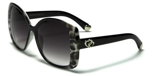 Women's Big Square Retro Butterfly Sunglasses WHITE & BLACK Romance rom90022b