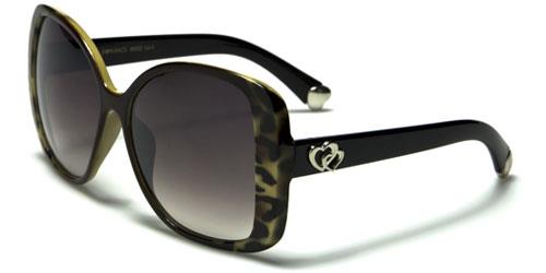 Women's Big Square Retro Butterfly Sunglasses BEIGE & BLACK Romance rom90022d