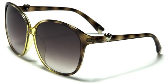 Designer Oversized Cat Eye Sunglasses For Women BROWN & YELLOW Romance rom90023d