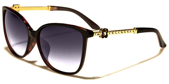 VG Large Cat eye Vintage Sunglasses for women Black Red Gold Smoke Gradient Lens VG rs1864b