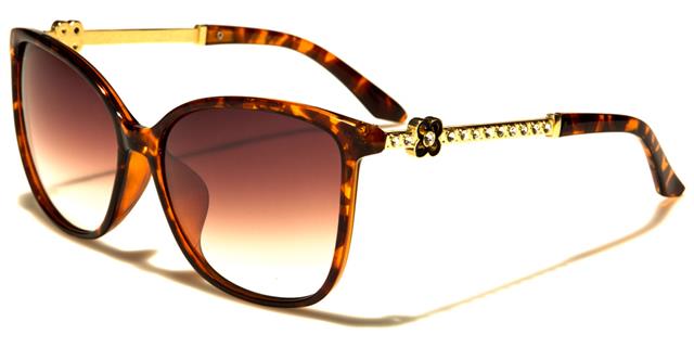 VG Large Cat eye Vintage Sunglasses for women Brown Tortoise Gold Brown Gradient Lens VG rs1864e