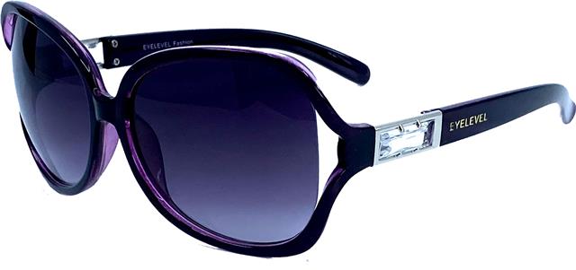 Women's Oversized Butterfly Shield Diamante Sunglasses UV400 Black/Purple/Silver/Smoke Pink Gradient Lens Eyelevel ruby2