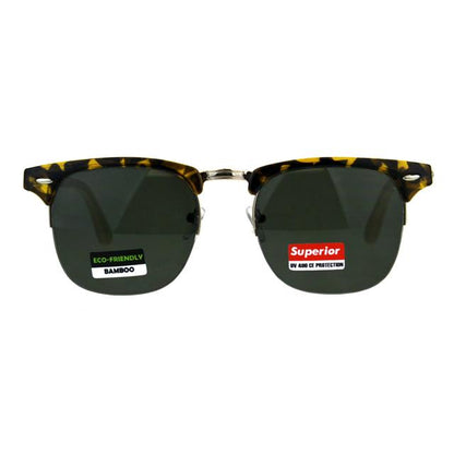 Unisex Wooden Bamboo Retro Half Rim Classic Sunglasses Superior s-l1600-_2