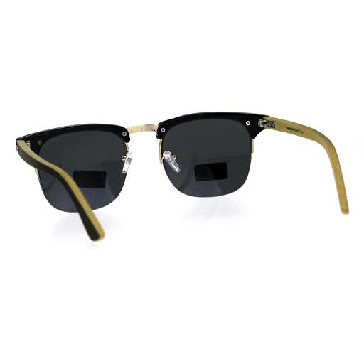 Unisex Wooden Bamboo Retro Half Rim Classic Sunglasses Superior unnamed