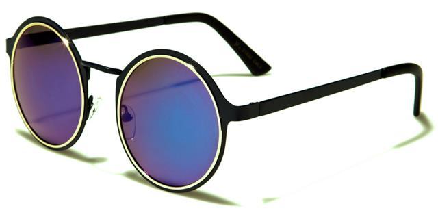 VG Designer Steampunk Mirror Round Sunglasses Unisex Black Gold Blue Mirror Lens VG vg21032d_c51d0632-23b0-4803-b9d7-5a4db9930b6a
