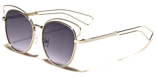 VG Steampunk Round Mirror Sunglasses for women Silver White Smoke Gradient Lens VG vg21036a
