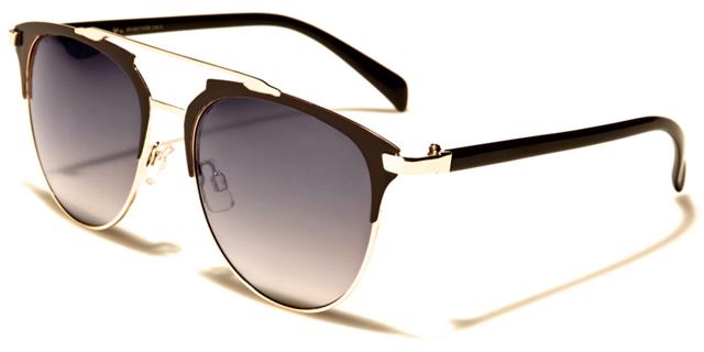 Designer Beautiful Big Flat Cat Eye Sunglasses for women Brown Gold Brown Gradient Lens VG vg21038b