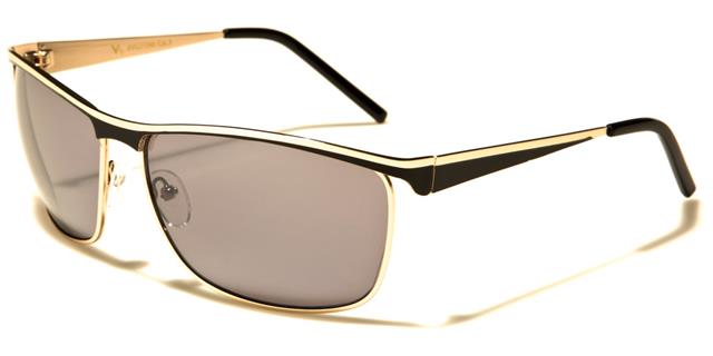 VG Metal Wrap Around Mirror Sunglasses for women Gold Black Smoke Lens VG vg21046b
