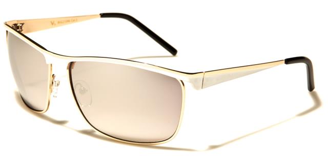 VG Metal Wrap Around Mirror Sunglasses for women Gold White Silver Mirror Lens VG vg21046e