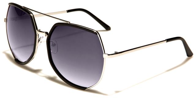 VG Mirrored Big Butterfly Sunglasses for women Silver Black Smoke Lens VG vg21053b