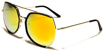 VG Mirrored Big Butterfly Sunglasses for women Gold Black Orange Mirror Lens VG vg21053e