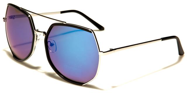 VG Mirrored Big Butterfly Sunglasses for women Silver Black Blue Mirror Lens VG vg21053g