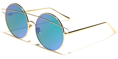 VG Steampunk Retro Vintage Round Sunglasses for women Gold Blue Green Mirror Lens VG vg21078e