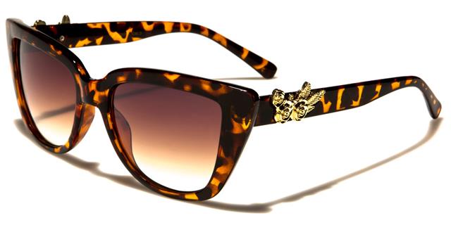 VG Flower accented Cat Eye Sunglasses Ladies VG vg29041e Tortoise Brown Gold Brown Gradient Lens