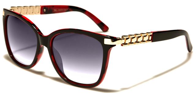 VG Retro Cat Eye Sunglasses for women VG vg29070b Black Gold Red Smoke Gradient Lens