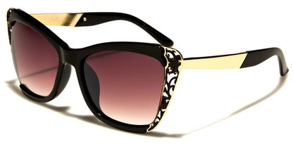 VG Vintage Cat eye Sunglasses for women Black Black & Gold Metal Brown Gradient Lens VG vg29159d