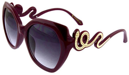 VG Oversized Butterfly Snake Sunglasses for women VG vg29369G Red Gold Pink Smoke Gradient Lens