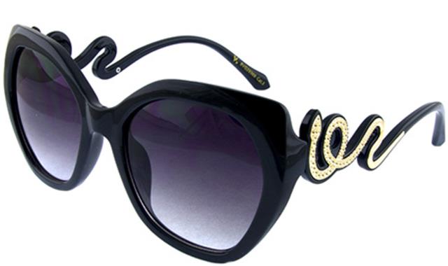 VG Oversized Butterfly Snake Sunglasses for women VG vg29369d Black Gold Pink Smoke gradient Lens