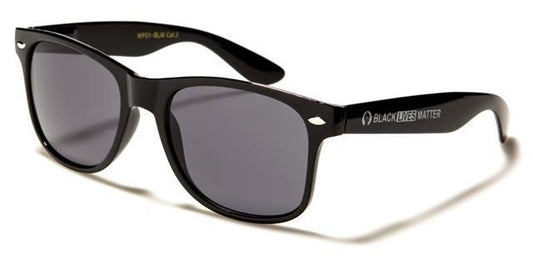 Black Lives Matter Sunglasses BLM UV400 Men's and Women's Black/Smoke Lens Retro Optix wf01-blma