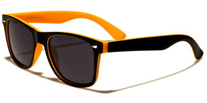Designer Polarized Unisex Retro Classic Square Sunglasses BLACK & ORANGE SMOKE LENS Unbranded wf04-2tst-pzc