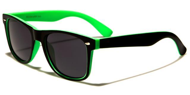 Designer Polarized Unisex Retro Classic Square Sunglasses BLACK & GREEN SMOKE LENS Unbranded wf04-2tst-pze_98884dbc-328a-4314-a27c-936ea339640f