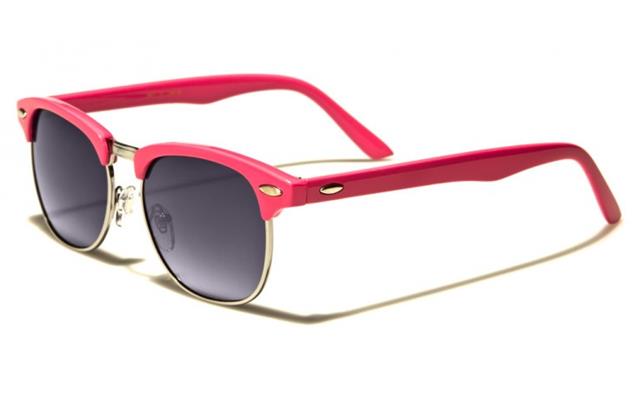 Women's Half Rim Classic Retro Sunglasses PINK Unbranded wf13J