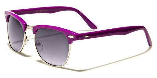 Women's Half Rim Classic Retro Sunglasses PURPLE Unbranded wf13h