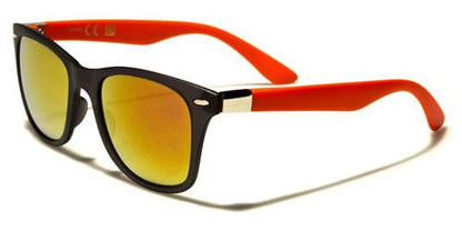 Mirrored Classic Unisex Sunglasses BLACK ORANGE ORANGE MIRROR Retro Optix wf15-mrvc